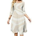 thumbnail image 1 of Beige Abstract Wavy Pattern Design Dress Summer Dresses Woman Street Style Big Size Casual Dress, 1 of 9