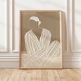 Image showcasing Beige Abstract Woman Print Boho Minimalist Wall Art Home Decor Office ...