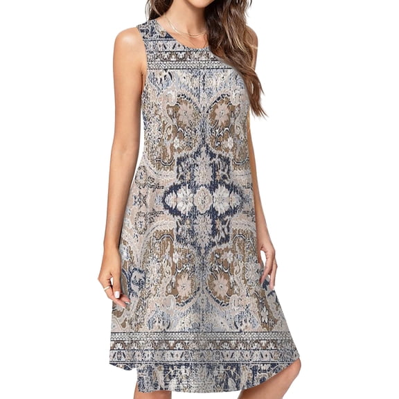 Beige And Blue Dvin Dress Elegant Party Dresses Evening Dresses Women Dress Sleeveless Dress Ladies Dresses