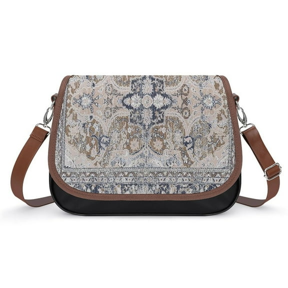 Beige And Blue Dvin Vintage Crossbody Bag for Women Medium Leather Hobo Bags Shoulder Bag Classic City Leather Satchels