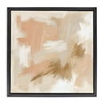 thumbnail image 1 of Stupell Industries Beige And Pink Strokes Black Framed Floater Canvas Wall Art, design by Creative Studio, 18 x 18, 1 of 9