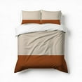 thumbnail image 1 of Beige And Terracotta Color Palette Bedding Set 3 Pcs Soft Microfiber Quilt Cover For Bedroom Decor, Comforter Cover With 2 Pillowcase, 1 of 5
