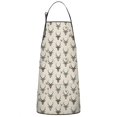 thumbnail image 1 of Beige Antelope Head Pattern Apron-Garden Aprons for Women with Pockets-Cotton Linen Waterproof Kitchen Cooking Gardening Aprons Adjustable for Kitchen,Cooking,BBQ and Salon 33x27 Inch, 1 of 7