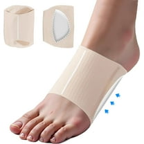 Beige Arch Support Braces for Plantar Fasciitis Relief, 2 Pack Non-Slip Wearable Arches Supports Orthotics with Gel Pads for Women Men Flat Feet, Fallen Arches, Low Arch, High Arch, Foot Swelling