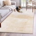 thumbnail image 1 of Beige Area Rug 4x6 FT, Non Slip Kids Room Carpet, Retro Oil Painting Modern Abstract Art Aesthetics Washable Soft Floor Carpet Non-Shedding Throw Rug for Dorm Kitchen Study Room Home Office Bedside, 1 of 9