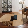 thumbnail image 1 of Beige Area Rug 7X7, Geometric Wool, Area Rugs, Hallway Living room, Round Carpet, 1 of 7