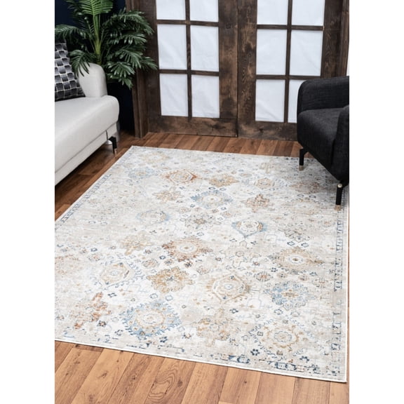 Beige Area Rug from Turkey / Soft and Durable for Indoor Use