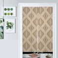 thumbnail image 1 of Beige Background Brown Geometric Pattern Door Curtain Nordic Living Room DoorCurtain Porch Partition Curtain Kitchen Rative Half Curtain, 1 of 4