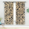 thumbnail image 1 of Beige Background Navy Blue Floral Vintage Floral Print Curtains, Blackout Curtains, Elegant Home, Kitchen and Dining Room Decoration,A, 1 of 10