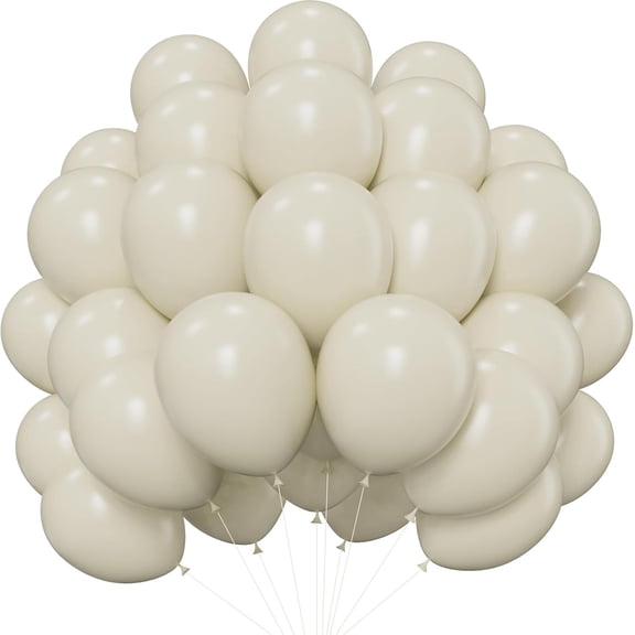Beige Balloons 50 pcs 12 Inch Cream Ivory White Balloons for Wedding Baby Shower Birthday Bridal Shower Graduation Engagement Easter Anniversary Tea Boho Party Decorations White