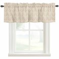 thumbnail image 1 of Beige Baroque Kitchen Valances for Windows, Retro Farmhouse Abstract Scroll Floral Bathroom Window Valances 60x18 Inch Rod Pocket Window Treatments Valance Curtains for Living Room Bedroom Decor, 1 of 9