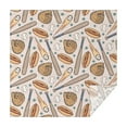 thumbnail image 1 of Beige Baseball Items Pattern Square Tablecloth,Waterproof Square Table Cover,Wipeable Spillproof Washable Table Cover for Home Kitchen Party Decor 52"x52"(132x132cm), 1 of 6