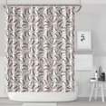 thumbnail image 1 of Beige Baseballs with Hearts Pattern Shower Curtain 72"x84" ,Bathroom Decorative Shower Curtains Set with 12 Hooks,Modern Waterproof Washable Shower Curtain, 1 of 6
