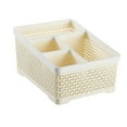 thumbnail image 1 of Beige Bathroom Caddy Organizer Cleaning Basket Basket Storage Organizer For Cottons Swabs Pads Floss Cosmetic Makeup Brushes Pen Plastic Beige 7.87X5.71X3.94 Inches, 1 of 6