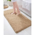 thumbnail image 1 of Beige Bathroom Rug 24x48 Non Slip Fluffy Bath Mat for Bathroom Floor Washable Plush Luxury Bath Rug for Tub Soft Shaggy Absorbent Shower Sink Mat, 1 of 18
