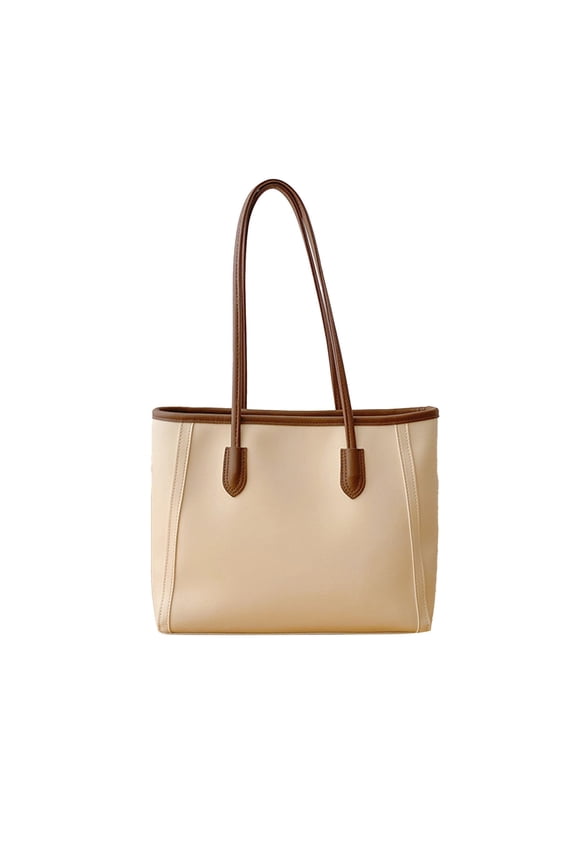 Beige Beige Commuter Tote Bag For Women Fall Winter Versatile Shoulder Bag Simple Style For Daily Work