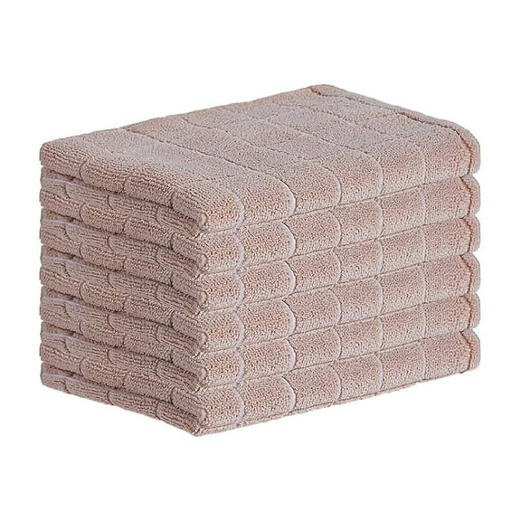 Beige Beige Set Of 6 Microfiber Dish Towels For Dishes And Surfaces Quick Drying Polyester Construction 6-Pack Cleaning Cloths