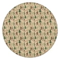 thumbnail image 1 of Beige Bigfoot and Forest Pattern Round Fitted Tablecloth with Elastic Edge,Dining Table Cover Waterproof,Outdoor Round Tablecloth for Camping,Dining,Indoor and Outdoor, 1 of 7