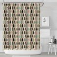 thumbnail image 1 of Beige Bigfoot and Pine Tree Pattern Shower Curtain 84"x72" ,Bathroom Decorative Shower Curtains Set with 12 Hooks,Modern Waterproof Washable Shower Curtain, 1 of 6