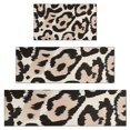 thumbnail image 1 of Beige and Black Leopard Pattern Kitchen Rugs Sets Of 3,Kitchen Runner Rugs Non Skid Washable,Decorative Kitchen Floor Mats for Kitchen,Sink,Laundry,17"x30"+ 17"x47" + 17"x59", 1 of 6