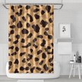 thumbnail image 1 of Beige and Black Leopard Pattern Shower Curtain 72"x72" ,Bathroom Decorative Shower Curtains Set with 12 Hooks,Modern Waterproof Washable Shower Curtain, 1 of 6