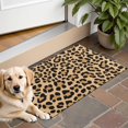 thumbnail image 1 of Beige and Black Of Leopard Print Door Rugs,Washable Non Slip Door Mats Indoor,Decorative Door Mats,Entry Mat Indoor for Entrance,Bedroom,Kitchen,Bathroom,16"x24", 1 of 6