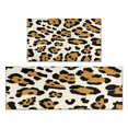 thumbnail image 1 of Beige and Black Of Leopard Print Kitchen Rugs Sets Of 2,Anti Fatigue Kitchen Mat Rugs Non Slip Washable,Decorative Kitchen Floor Mats for Kitchen,Sink,Laundry,17"x30"+17"x47", 1 of 7