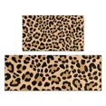 thumbnail image 1 of Beige and Black Of Leopard Print Kitchen Rugs Sets Of 2,Anti Fatigue Kitchen Mat Rugs Non Slip Washable,Decorative Kitchen Floor Mats for Kitchen,Sink,Laundry,17"x30"+17"x47", 1 of 7