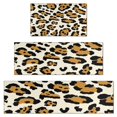 thumbnail image 1 of Beige and Black Of Leopard Print Kitchen Rugs Sets Of 3,Kitchen Runner Rugs Non Skid Washable,Decorative Kitchen Floor Mats for Kitchen,Sink,Laundry,17"x30"+ 17"x47" + 17"x59", 1 of 6