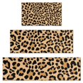 thumbnail image 1 of Beige and Black Of Leopard Print Kitchen Rugs Sets Of 3,Kitchen Runner Rugs Non Skid Washable,Decorative Kitchen Floor Mats for Kitchen,Sink,Laundry,17"x30"+ 17"x47" + 17"x59", 1 of 6