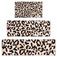 thumbnail image 1 of Beige and Black Of Leopard Print Kitchen Rugs Sets Of 3,Kitchen Runner Rugs Non Skid Washable,Decorative Kitchen Floor Mats for Kitchen,Sink,Laundry,17"x30"+ 17"x47" + 17"x59", 1 of 6