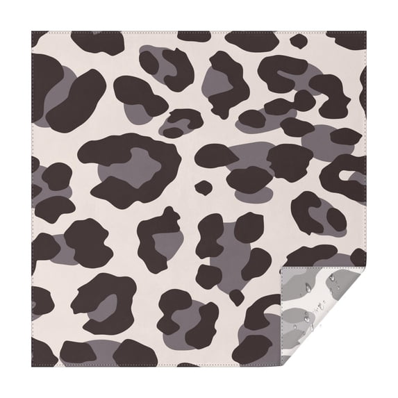 Beige and Black Of Leopard Print Square Tablecloth,Waterproof Square Table Cover,Wipeable Spillproof Washable Table Cover for Home Kitchen Party Decor 52"x52"(132x132cm)