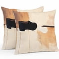 thumbnail image 1 of Beige Black Outdoor Pillow Covers Pack of 2 Abstract Art Mottled Graffiti Color Block Modern Waterproof Throw Pillow Covers Decorative Cushion Cases for Patio Garden Tent Balcony Couch 18x18 inch, 1 of 8