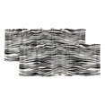 thumbnail image 1 of Beige Black Stripe Curtain Valances for Windows, Kitchen Valance Window Treatments Panel 2 Pack, Modern Abstract Wave Striped Rod Pocket Short Curtains for Bathroom Bedroom 42 x 18 Inch, 1 of 8
