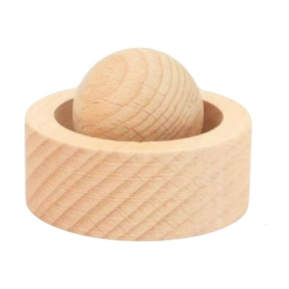 Beige Black Walnut Wood Ball Aroma Diffuser Wooden Base Car Ornament Home Decor Natural Wood Scent Dispenser Beige Color