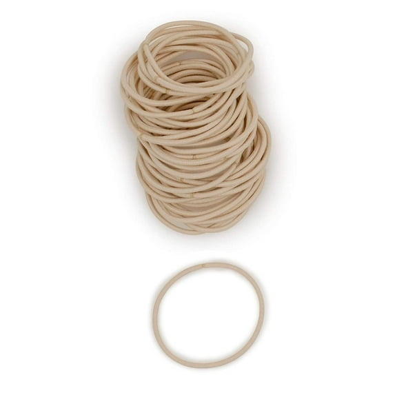 Beige Blonde Thin 2mm Hair Elastics, Color Match Hair Ties for Fine Hair, 1.75 Inch Standard Size - 40 Count