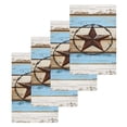 thumbnail image 1 of Beige Blue Brown Star Retro Kitchen Dish Towels for Drying Dishes Set of 4, Texas Star Wooden Vintage Waffle Weave Microfiber Hand Tea Bathroom Towels Quick Dry & Absorbent Towel 15.7x23.6, 1 of 7