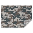 thumbnail image 1 of Beige Blue Camo Mixed Shapes Pattern Rectangle Tablecloth 60"x84",Waterproof Polyester Rectangle Table Cloth, Wipeable Spillproof Polyester Tablecloth for Dining, Camping, Indoor and Outdoor, 1 of 5