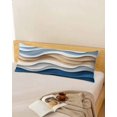 thumbnail image 1 of Beige Blue Ombre Long Body Pillow Covers, Moire Abstract Artwork Soft Breathable Throw Pillow Cases with Invisible Zipper, Decorative Pillowcase Pillows Protectors for Sofa Bed Couch 20"x60", 1 of 9