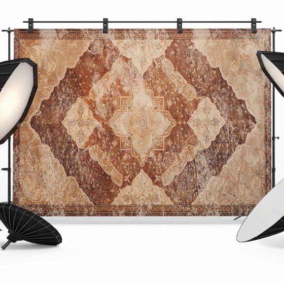 Beige Boho Backdrop for Photoshoot,Photography Photo Studio Background Wall Backdrop,Ethnic Modern Geometric Abstract Art Western Back Drop Banner Panel for Portraits Wedding Live Streaming 7x5Ft