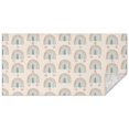 thumbnail image 1 of Beige Boho Bohemia Rainbows Hearts Pattern Rectangle Tablecloth 60"x120",Waterproof Polyester Rectangle Table Cloth, Wipeable Spillproof Polyester Tablecloth for Dining, Camping, Indoor and Outdoor, 1 of 6