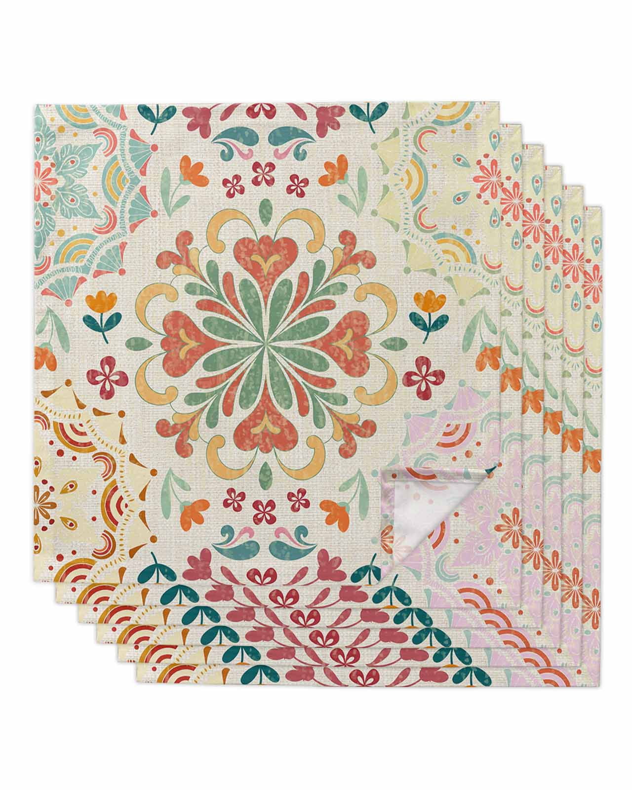 Infinite Red Boho Cloth Napkin Set of 4 main image 0