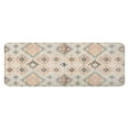 thumbnail image 1 of Beige Boho Ethnic Geometric Pattern Kitchen Rug Mat,Kitchen Runner Rugs Non Skid Washable,Decorative Kitchen Floor Mats for Kitchen,Sink,Laundry,17"x47.2", 1 of 7