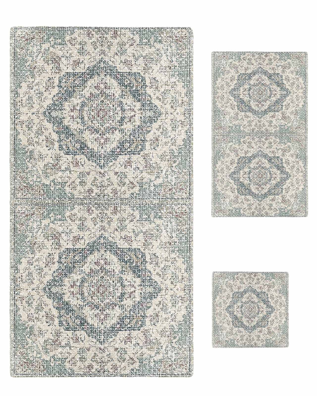 Beige Boho Floral Towel Set of 3, Soft Microfiber Bath Towels, Hand ...