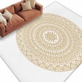 thumbnail image 1 of Beige Boho Large Area Rugs for Bedroom Living Room, Soft Non Slip Carpet Bedside Rug, Retro Farmhouse Ethnic Abstract Geometric Art Rectangular Floor Cover Kitchen Accent Rug 5'x7' for Office, 1 of 9