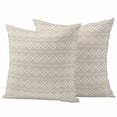 thumbnail image 1 of Beige Boho Outdoor Waterproof Pillow Covers, Vintage Ethnic Tribe Abstract Art Geometric Decorative Square Throw Pillowcase Sofa Cushion Sham for Patio/Couch/Chair, 20"x20" 2 Pack, 1 of 8