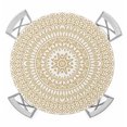 thumbnail image 1 of Beige Boho Round Tablecloth for 36-44 Inch Tables,Fitted Table Cover with Elastic Edge,Retro Farmhouse Ethnic Abstract Geometric Art Waterproof Outdoor Table Cloth Protector for Patio Garden Dinner, 1 of 9