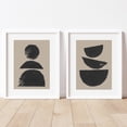 thumbnail image 1 of Beige Boho Stacking Bowl Minimal Geometric Living Room Art Set 2 Unframed Paper Print 20x30, 1 of 3