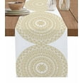 thumbnail image 1 of Beige Boho Table Runner Retro Farmhouse Ethnic Abstract Geometric Art Tablerunners 13 x 60 Inch, Table Decorations Tabletop Scarf for Summer Gathering Holiday Farmhouse Kitchen Dining Decor, 1 of 6