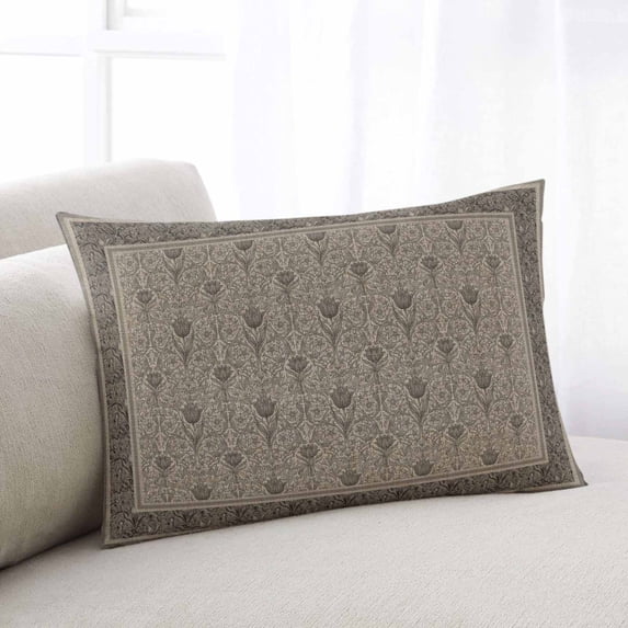 Beige Boho Throw Pillow Covers, Vintage Floral Abstract Art Ethic Tribe Soft Breathable Pillow Cases with Invisible Zipper for Sleeping, Toddler Pillowcases for Couch Bed Sofa Chair 12x20 Inches